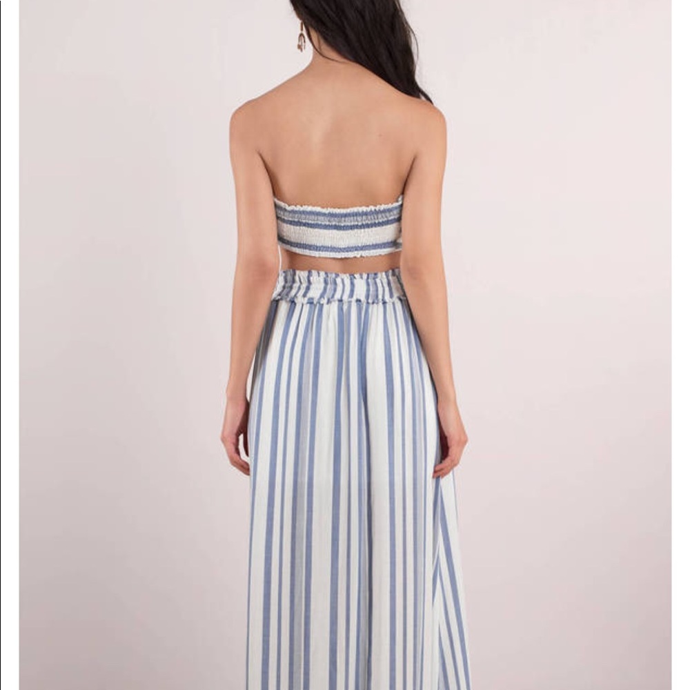 Crop top and maxi skirt set